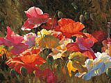 2011 Poppies in Sunshine by Leon Roulette painting